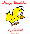 Chicken - Happy Birthday clip art free