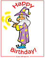 Free Birthday Greeting Card with Wizzard