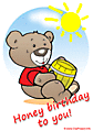 Honey Bear - Happy Birthday clip art free
