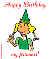 Nice Princess - Happy Birthday clip art free