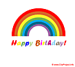 Rainbow clip art - Happy Birthday clip art free