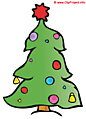 Christmas tree free clipart image