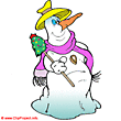Snowman cartoon - Christmas clip art free