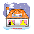 Winter clip art house free