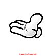 Cartoon hand image clip art free