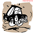 Passenger cartoon car free clip art