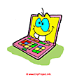 Computer cartoon clipart free