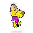 Dog cartoon character 