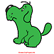 Green dog clip art image free