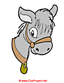 Donkey clipart free - Farm clip art free