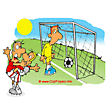 Soccer goal cartoon