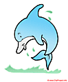Dolphin clip art image - Holidays clip art