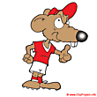Mouce soccer player cartoon