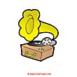 Gramophone clipart free