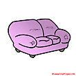 Lila sofa clip art free