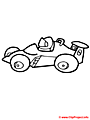 Sport car coloring sheet - Free painting book