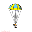Parachutist clipart image - Sport images free