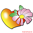 Hearts and flower clipart