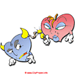 Two hearts i love you clipart free